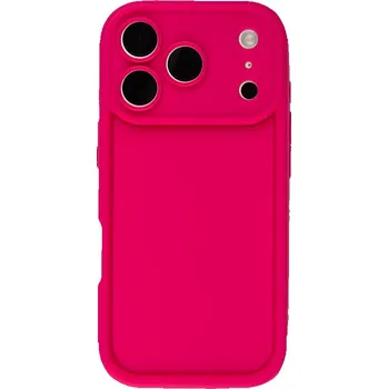 Pouzdro na mobilní telefon Růžový silikonový kryt se zvýšenou ochranou hran pro iPhone 17 Pro