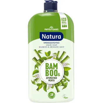Mýdlo Tekuté mýdlo 900ml NATURA Bambus a aromatická máta (balení na doplňování)