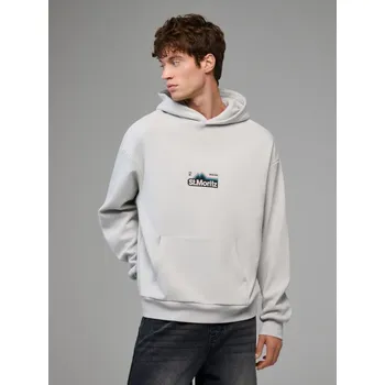 Pánská mikina Mikina s kapucí a výšivkou - XXL - House - světle šedá - 237HF-09X