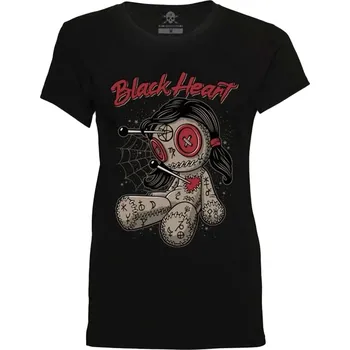 Dámské tričko Dámské tričko Black Heart Woodoo Doll černé