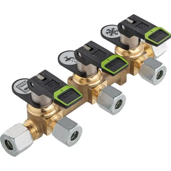 Příslušenství ke karavanu GOK Třícestný uzavíratelný ventil GOK, typ KSV - vstup 8 mm, výstupy 8 mm