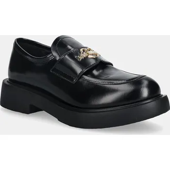 Dámské mokasíny Kožené mokasíny Love Moschino dámské, černá barva, na platformě, JA10404G0NJD0000 99X, EUR 36
