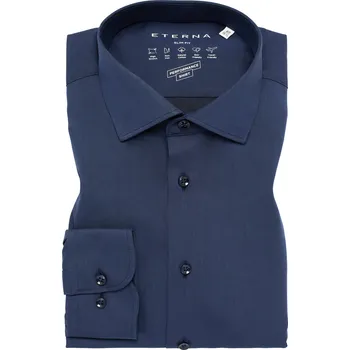Pánská košile Košile Eterna Slim Fit Functional navy 4194_19F170 velikost: 41, délka rukávu: dlouhý rukáv