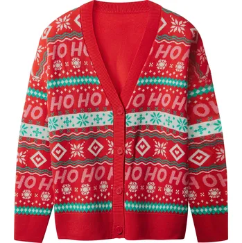 Dámský svetr esmara® Dámský vánoční kardigan (červená, L(44/46))