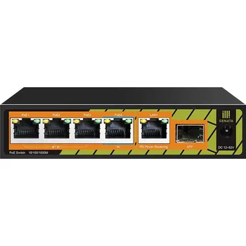 Switch Conexpro GNT-P1006G6, PoE switch, 5x LAN, 4x PoE, 1x SFP GNT-P1006G6