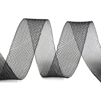 Galanterie Modistická krinolína na vyztužení šatů a výrobu fascinátorů šíře 2,5 cm Balení: 1 m, Varianta: 2 (CC16) černá - 8591149867859