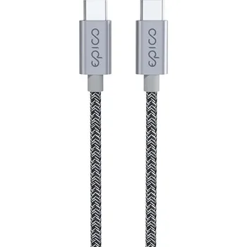 Datový kabel Epico Opletený kabel USB-C na USB-C 1.2m - vesmírně šedý 9915141300018