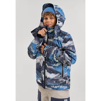 Dívčí bunda Chlapecká zimní lyžařská bunda Reima Tirro černá/modrá 122