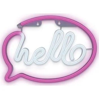 CPA Dekorativní LED neon Hello růžovo bílé RTV100232