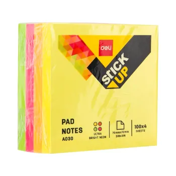 DELI - bloček NEON mix samolepící 76x76