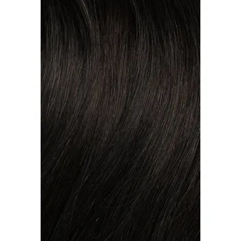 Příčesek Clip in vlasy z pravých vlasů – 60 cm, tmavě hnědá, 100 g | 9dílná sada