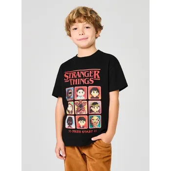 Chlapecké spodní prádlo Sinsay - Bavlněná košilka s potiskem Stranger Things - černá - 018FC-99X - 018FC-99X-128