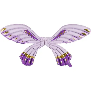 Balónek Fóliový balónek Motýlí křídla se šňůrkami fialová