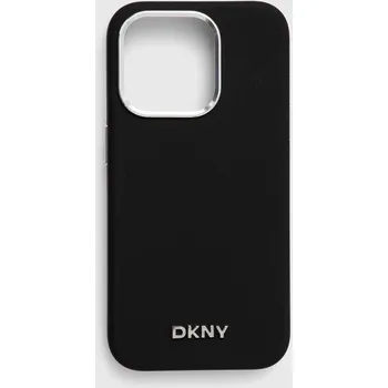 Pouzdro na mobilní telefon Obal na telefon Dkny iPhone 15 Pro 6.1" DKHMP15LSMCHLK černá 99X, vel. ONE SIZE