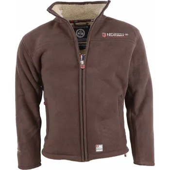 Pánská mikina GEOGRAPHICAL NORWAY mikina pánská fleece UBOLT s kožíškem XL hnědá