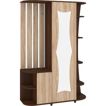 Předsíňová stěna Slevadoma Předsíňová stěna GAMMA MDF Barva: ořech - tmavý + dub sonoma