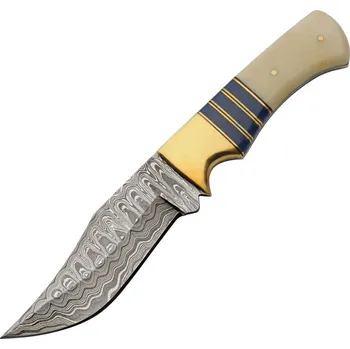 lovecký nůž Damascus Admiral Bone Blue