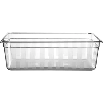 Polykarbonátová nádoba GN 2/1, HENDI, GN 2/1, 58L, Průhledná, 650x530x(H)200mm
