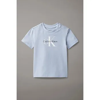 Kojenecké tričko s bavlnou Calvin Klein Jeans IN0IN00334.PPY2 modrá 05X, vel. 68
