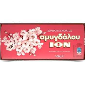 Čokoláda ION AMYGDALOU mléčná čokoláda mandle 100g