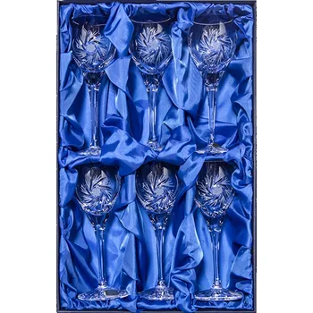 Sklenice ONTE CRYSTAL Broušené sklenice na likér 90ml, Větrník Počet sklenic v balení: 6 sklenic v dárkové sadě