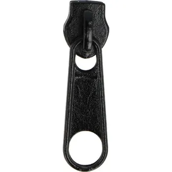 Zip Jezdec bez aretace do spirálového zipu 3 mm - černá