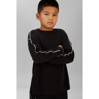 Chlapecké oblečení Dětské bavlněné tričko s dlouhým rukávem Calvin Klein Jeans IB0IB02612.128.176.PPY2 černá 99X, vel. 128