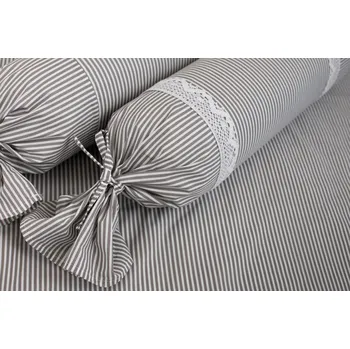 Povlak na dekorativní polštářek Podpěrová s.r.o. Povlak na váleček ŠEDÝ PROUŽEK Velikost: Povlak na válec BAVLNA N