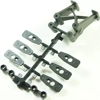 RC náhradní díl SWORKz zadní kompletní plastový držák křídla 2.0, 1 sada