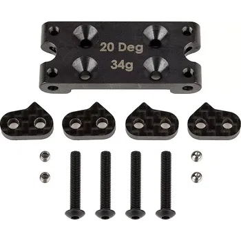 RC náhradní díl Associated RC10B6 FT ocelový BULKHEAD (20 DEG)