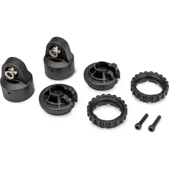 RC náhradní díl Traxxas hlava tlumiče GT-Maxx, spodní misky, matice (pro 2 tlumiče)