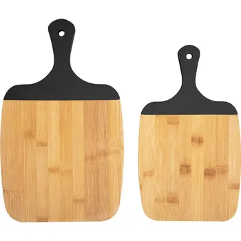 Kuchyňské prkénko Sada krájecích prkének Gourmet bambus s okrajem černá Present Time (Barva-černá)