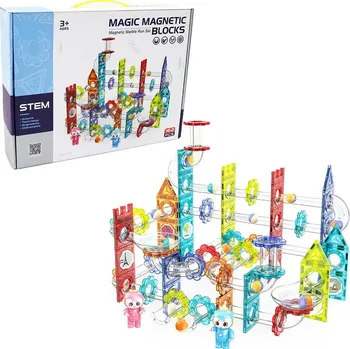 Dětská vědecká sada Magnetická kuličková dráha 162 ks