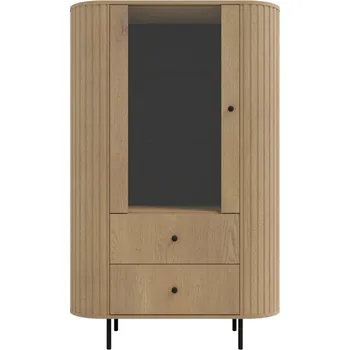 Knihovna Stolarz Lempert Vitrína OVALIO 1F 2S Zvolte dekor: Dub Cremona