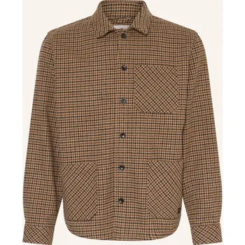 Pánská košile Nowadays Předsedající, světle hnědá / tmavě hnědá / hnědá