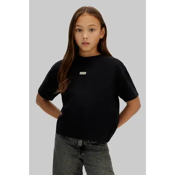 Chlapecké tričko Dětské tričko Calvin Klein Jeans černá barva, IG0IG03063 IG0IG03063.128.176.PPY2 99X, vel. 152