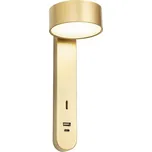 Redo 01-4641 - LED Nástěnné svítidlo SADES LED/6W/230V CRI 90 USB zlatá