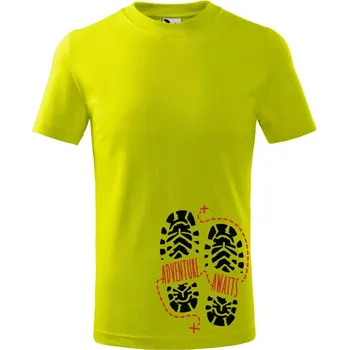 Chlapecké tričko DOBRÝ TRIKO Dětské tričko Adventure awaits Velikost: 158/12 let, Barva: Limetková