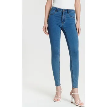 Sinsay - Džíny skinny se středně vysokým sedem - modrá - 6100J-55J - 6100J-55J-34