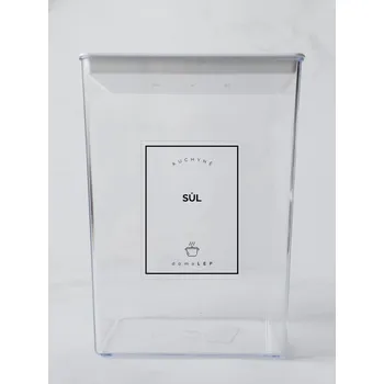 Speciální papír SŮL – průhledná samolepka na dózu, tučné písmo, 6 x 8 cm | DomaLEP