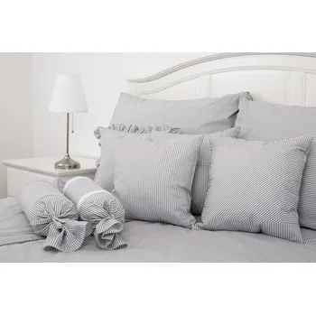 Polštář Podpěrová s.r.o. Polštář jednoduchý PROUŽKOVANÝ šedý Velikost: 50x70 cm BAVLNA N