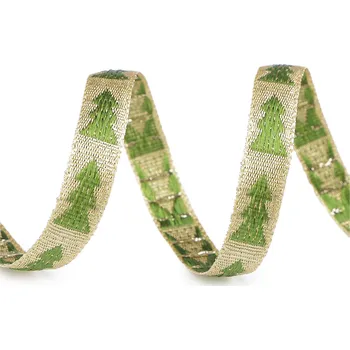 Stuha Vánoční stuha metalická šíře 10 mm