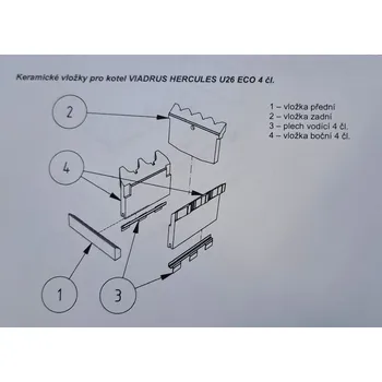 Příslušenství ke kotli Vetim Náhradní díl sada tvarovek na U26 ECO 4 článek/POŠTOVNÉ Kč 350,- POZOR