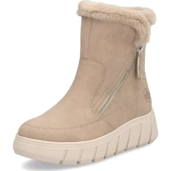 Dámské kozačky Dámská kotníková obuv RIEKER Y3581-20 béžová W4 42