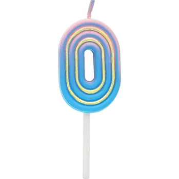 Dortová svíčka Svíčka dortová Neon růžovo-modrá číslo 0
