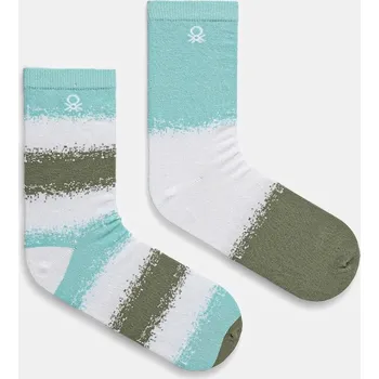 Ponožky United Colors of Benetton tyrkysová barva, 6AO307047 6AO307047.G.Seasonal 60X, vel. 39/41