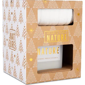 Svíčka Vánoční sada - Ponožky a svíčka Heart and Home Nature