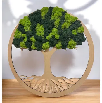 Obraz Mechový Strom života 36 - 60 cm - mix Javor Průměr 50 cm