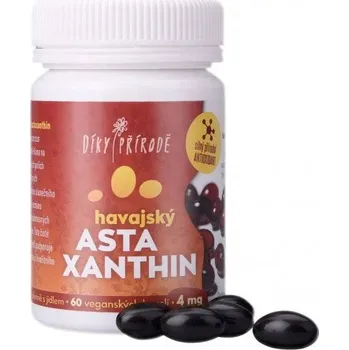Přírodní produkt DÍKY PŘÍRODĚ Havajský astaxanthin Vegan Balení: 6 mg astaxanthinu / 60 kapslí