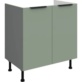 Kuchyňská skříňka 80 ZL 2F BB, Spodní kuchyňská skříňka pod dřez Aria aquamarine/antracit